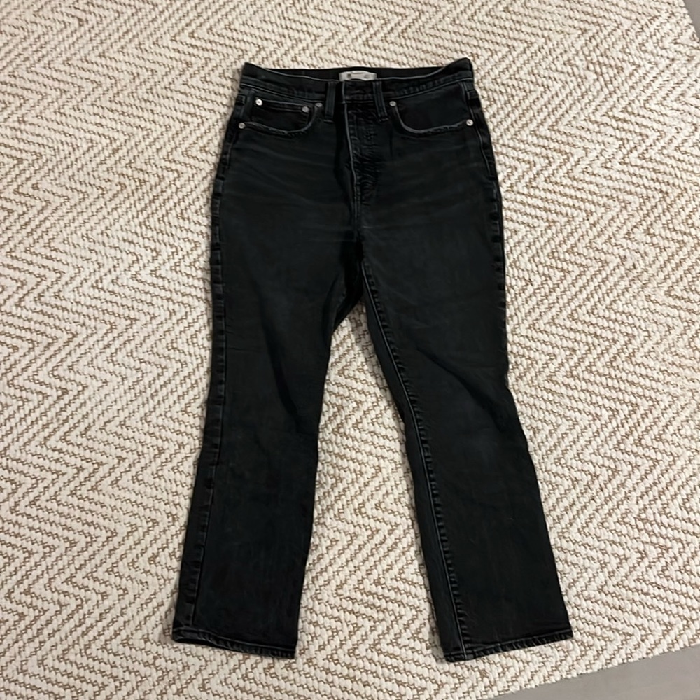 Madewell slim demi boot - black wash- size 28. 25" inseam